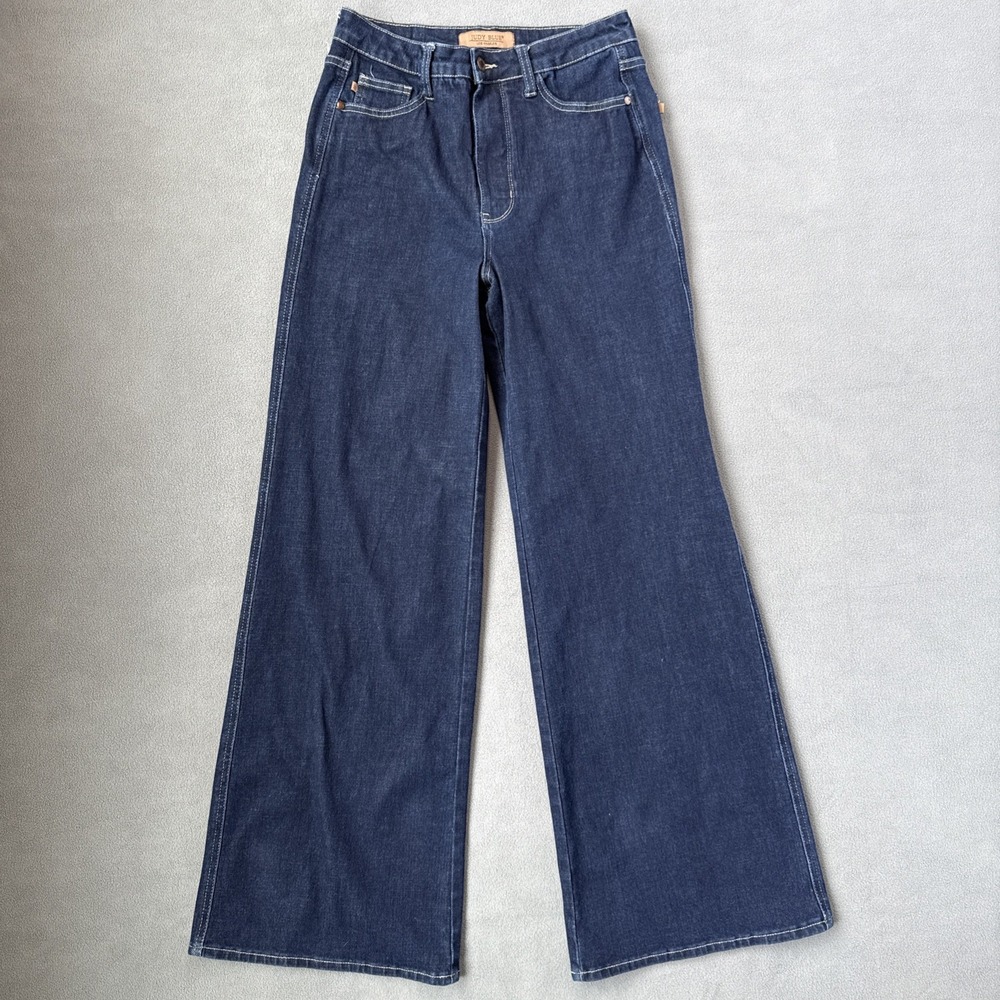 Judy Blue Jeans Womens 30 Blue Retro Wide Leg High Rise Dark Wash Denim W30xL31